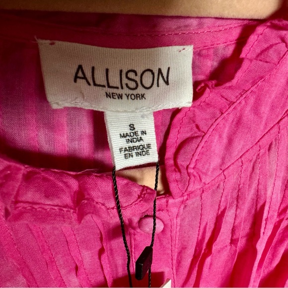 ALLISON NEW YORK | sara blouse | raspberry | size small - Picture 8 of 8